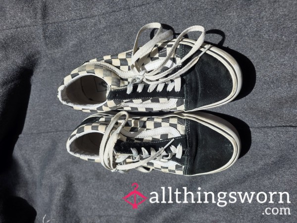 Worn Checkerboard Vans