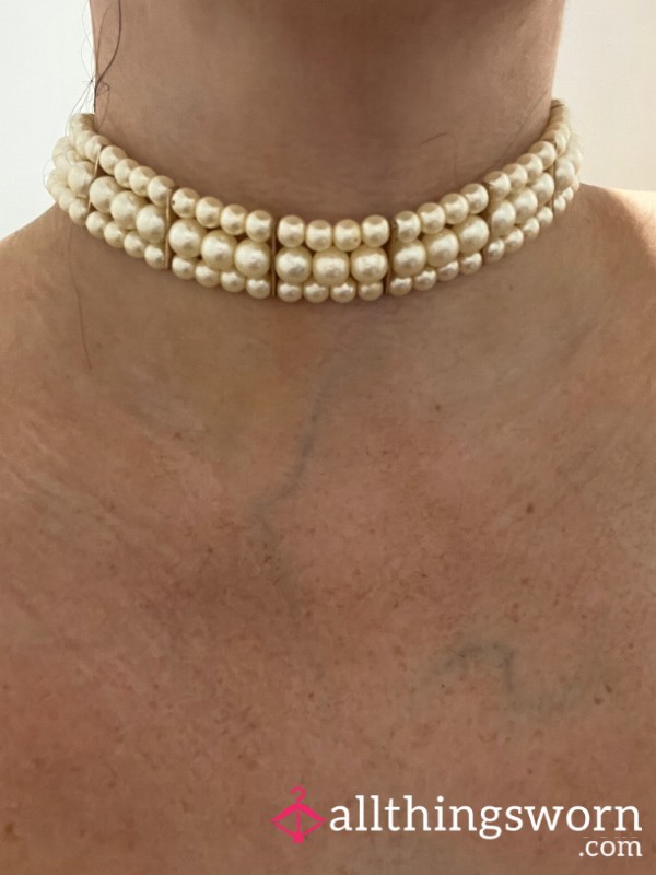 Worn Choker Around Neck