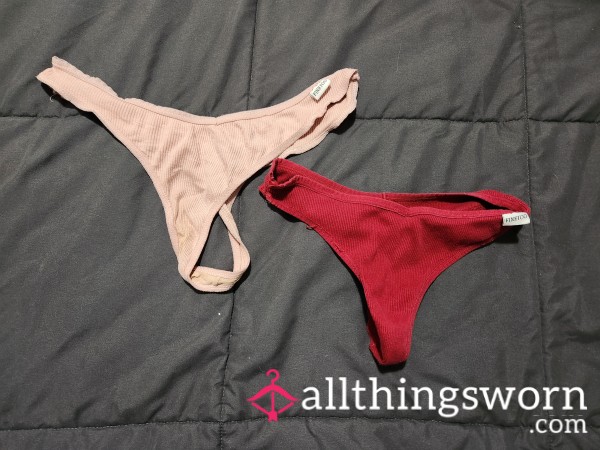 Worn Cotton Thongs - Mutli Color