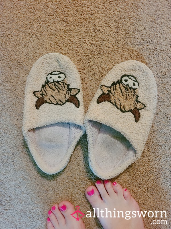 Worn Cow Slippers