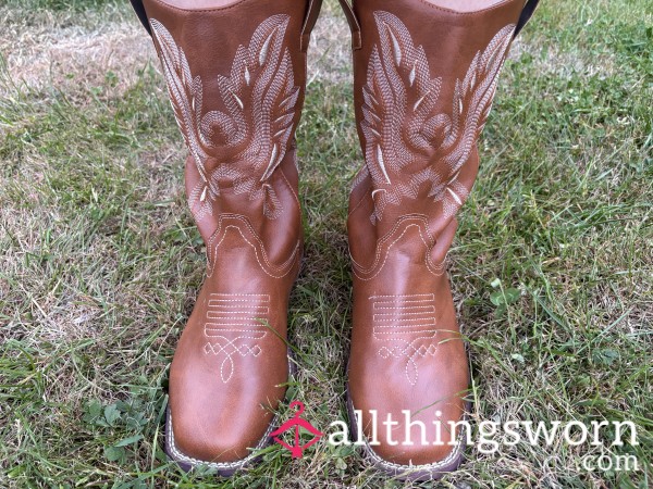 Worn Cowgirl Boots