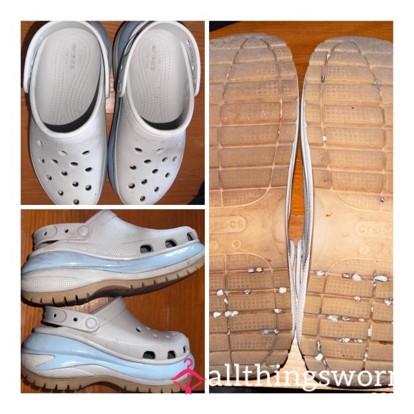 Worn Crocs, No Socks, All Sweat 💦