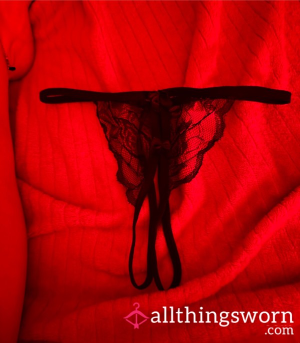 Worn LHR-JFK Crotchless Panties💋