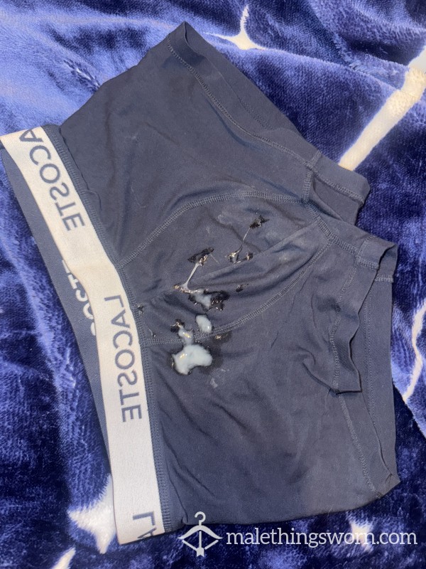 Worn & C*m On Navy Lacoste Trunks