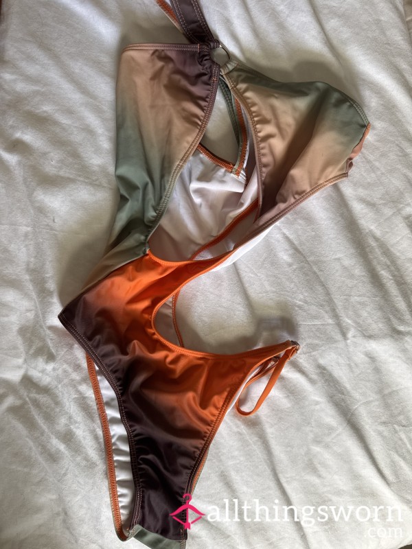 Worn Cutout Swimsuit