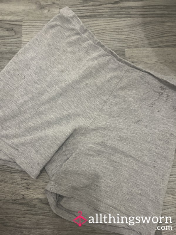Worn Cycle Shorts With No Panties All Day While Cleaning