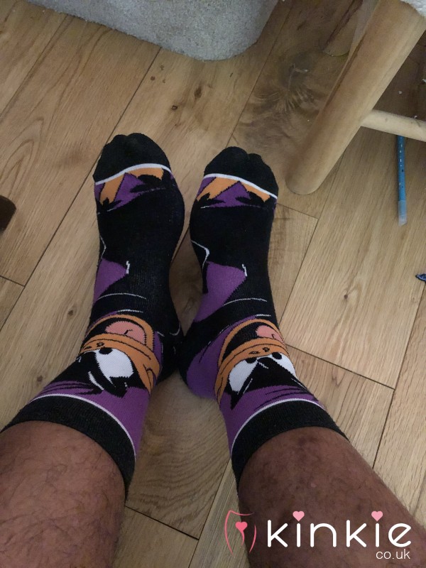 Worn Daffy Duck Socks