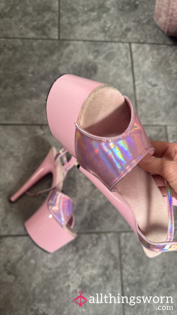 Worn Dance Stripper Heels! Worn Hours Of Dancing And With My Dirty Feet Marking Them.