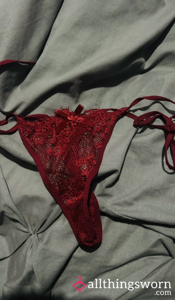Worn Delicious Raunchy Red Knickers 😈💦
