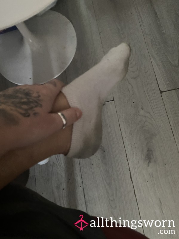 Worn, Dirty And Sweaty White Socks