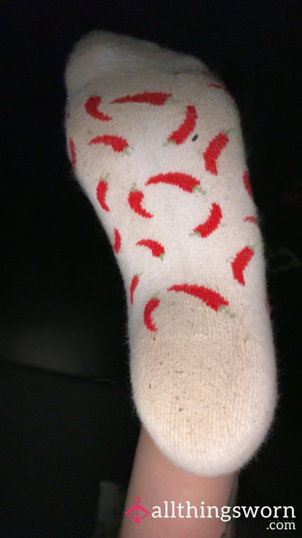 Worn Dirty Ankle Socks