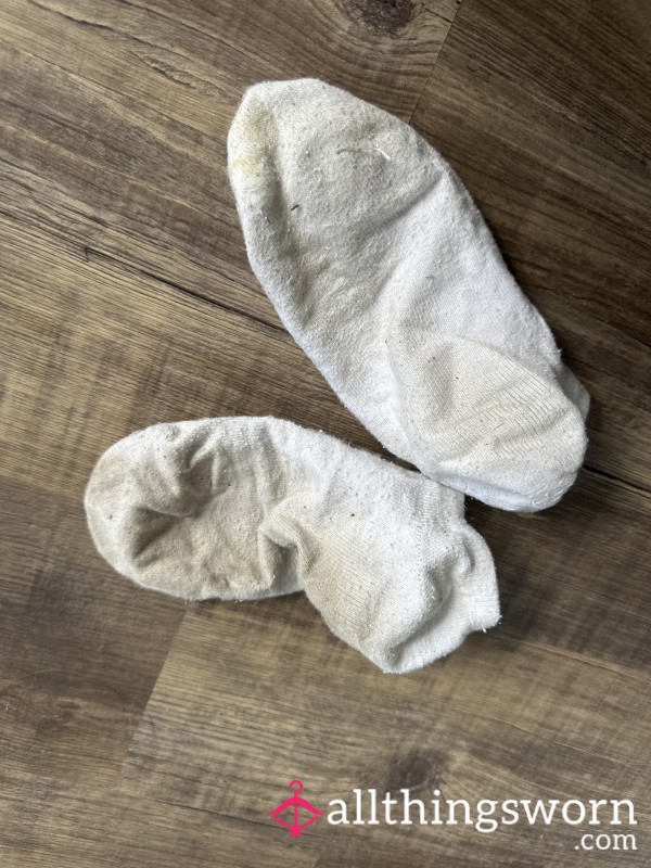 Worn Dirty White Socks