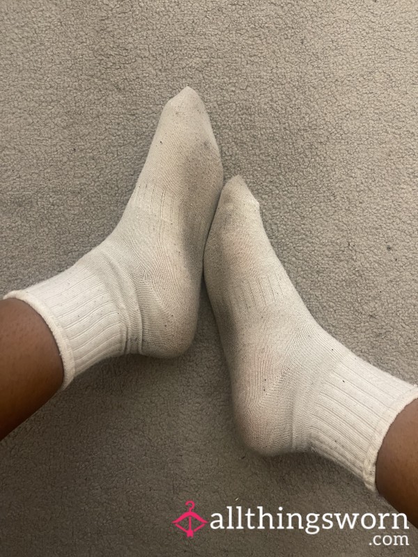Worn Dirty White Socks