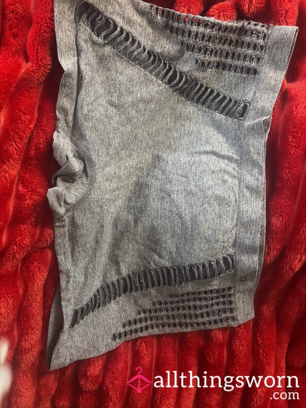 Worn Distressed Gym Shorts (Thoroughly Broken In & Scented)