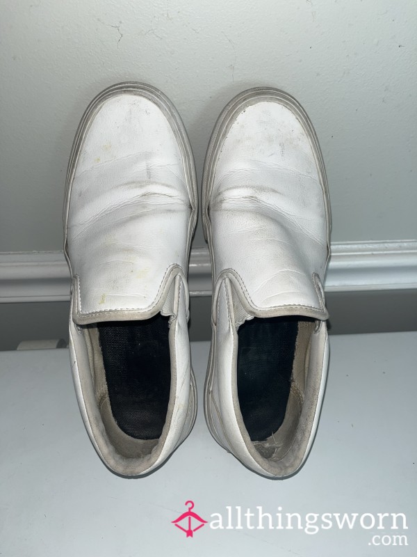 Worn Down Slip-on Vans🤍