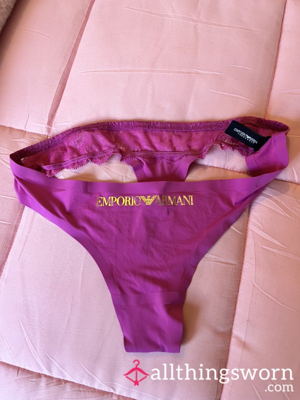 Worn Emporio Armani Pink Thong