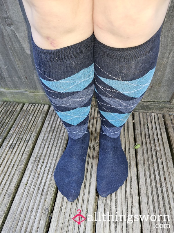 Worn Equestrian Knee High Socks