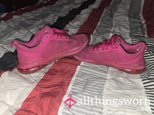 Worn Everyday Sweaty Pink Trainers Shoes