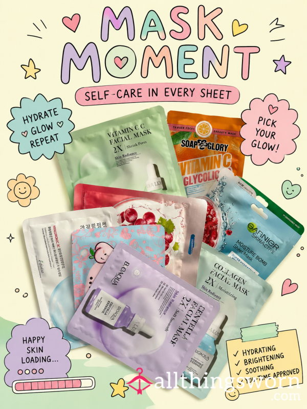 Worn Face Mask – Lightly Used, Soft Fabric, Subtle Scent 💋