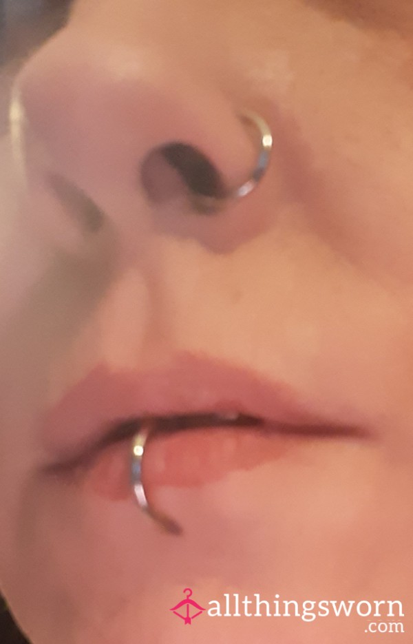 Worn Facial Piercing Rings