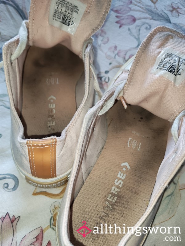 Worn & Filthy Pink Converse – Heavily Used, Dirty Insoles, Ready To Wear Or Play With