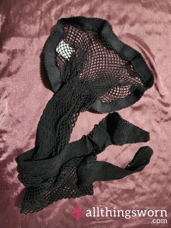 Worn Fishnet Pantyhose/Stockings