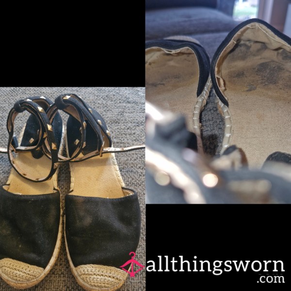 Worn Flat Sandals