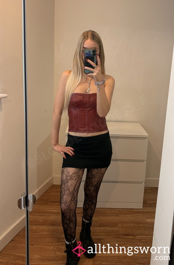 Worn Flor*l Lace Tights