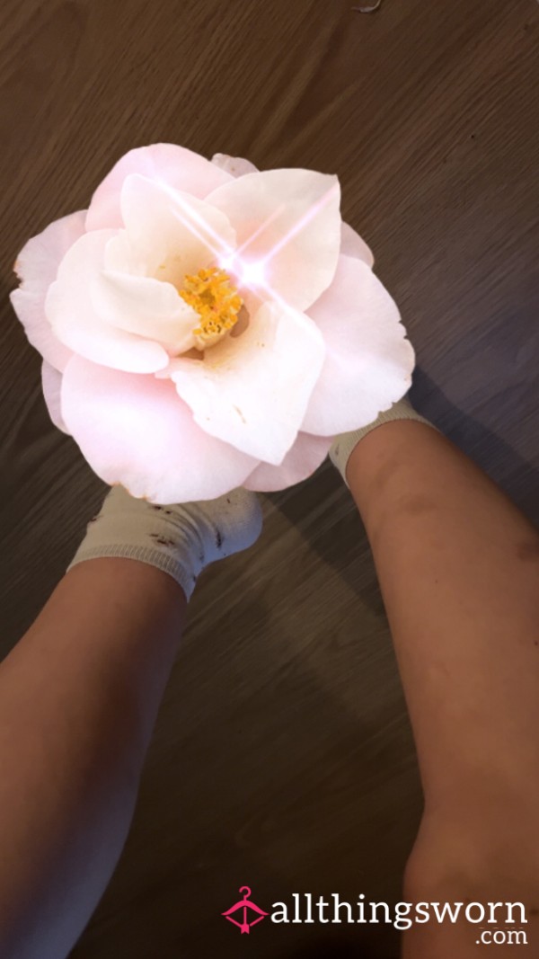Worn Flor*l Socks