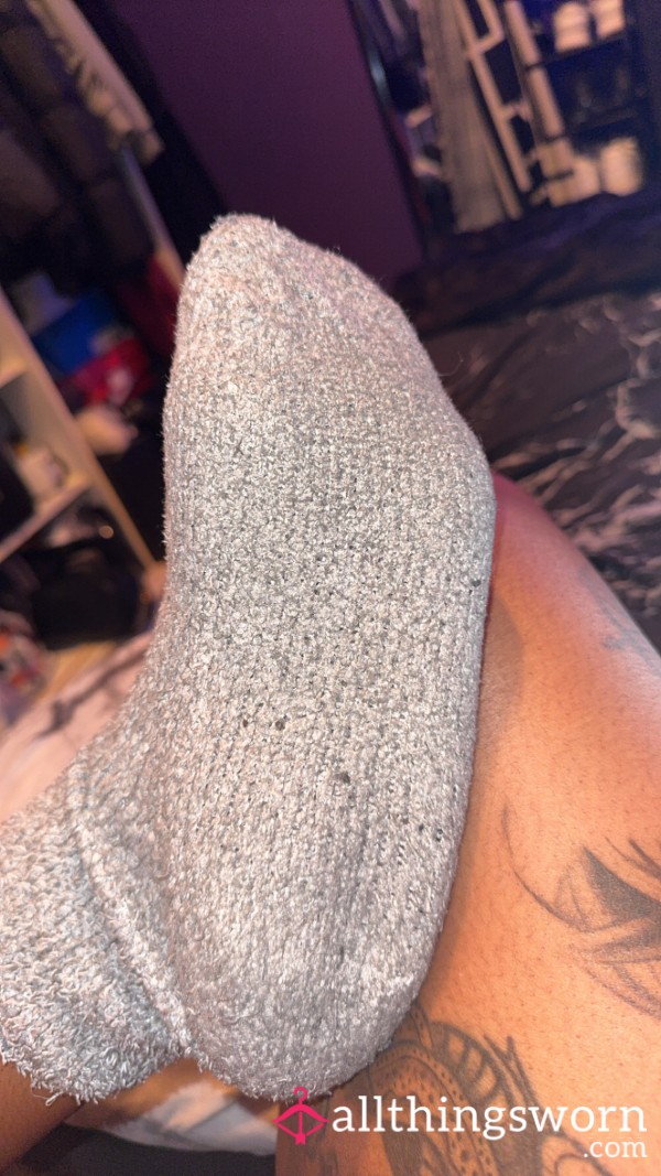 Worn Fluffy Bed Socks