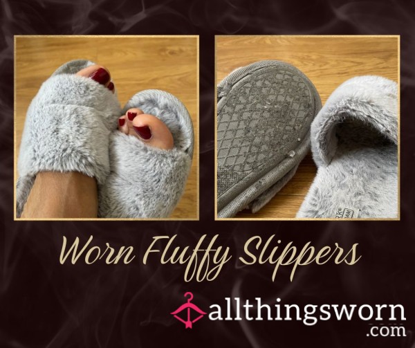 Worn Fluffy Slippers
