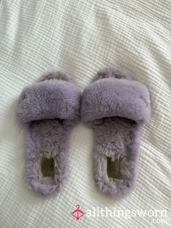 Worn Fluffy Slippers