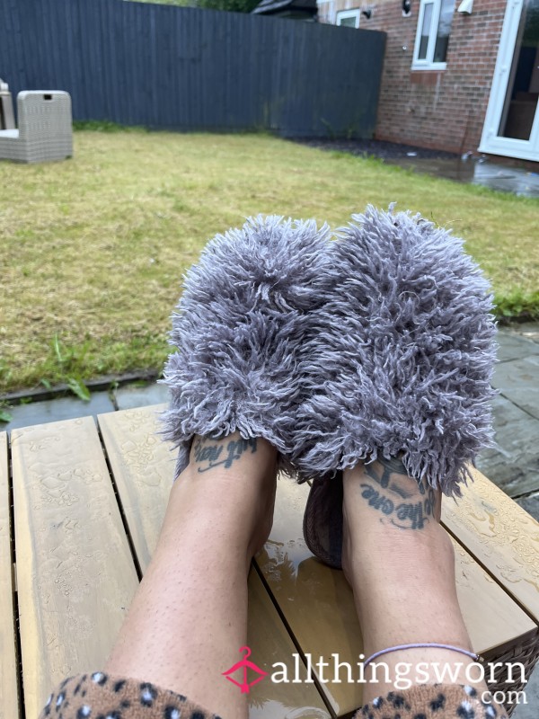Worn Fluffy Slippers