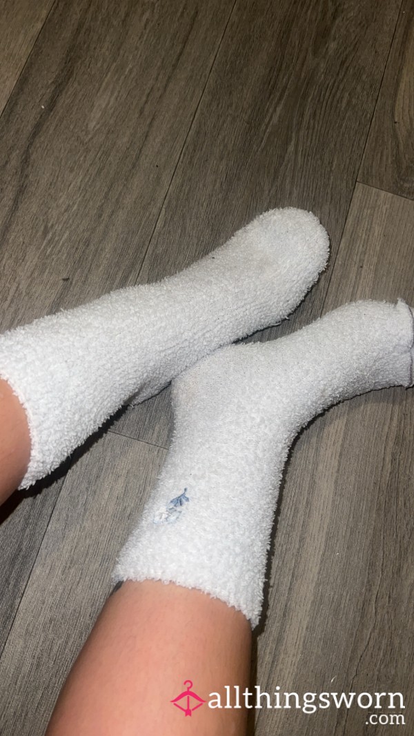 🦶worn Fluffy Socks-custom Wear Time🦶