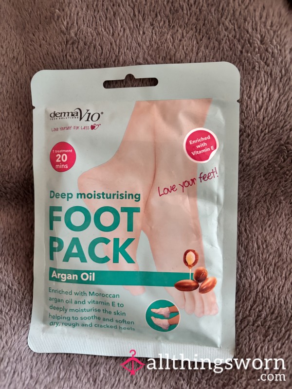 Worn Footmask Soothing My Tired Feet