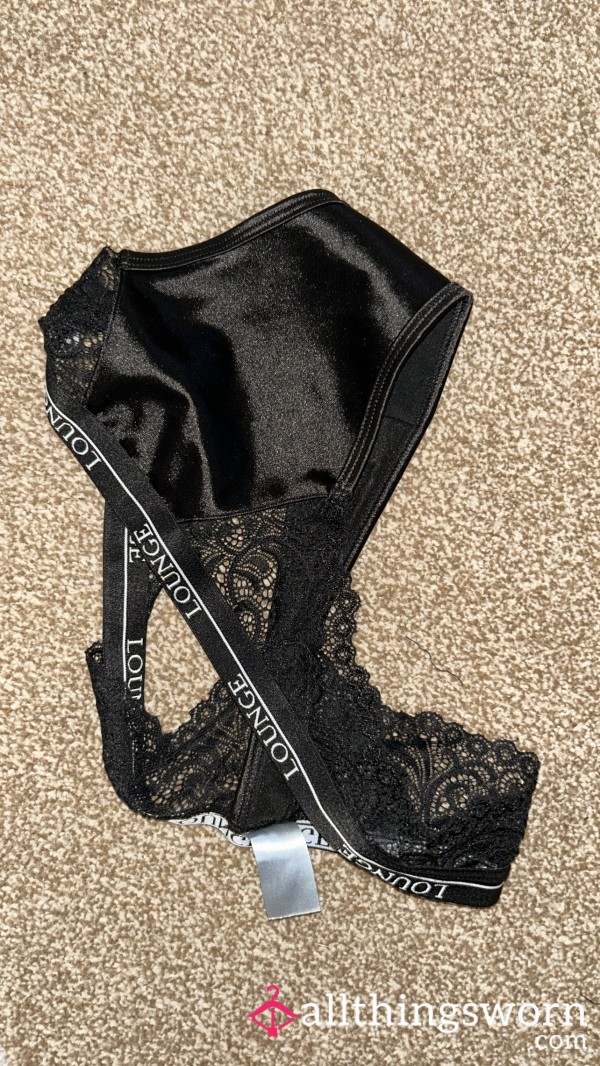 Worn For 24 Hours Lace & Satin Thongs