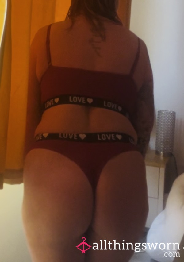 Worn For 3 Days, 2 Piece Thong And Bra