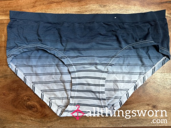 Worn For You 🖤 Ombre Stripe Panties With A Teasing Touch