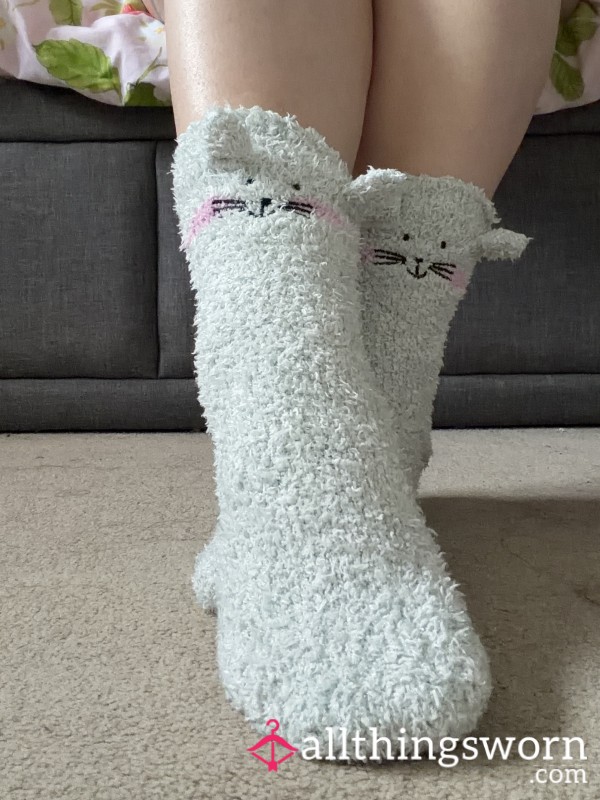Worn, Fuzzy Socks – Naturally Scented & Well-Loved 🧦