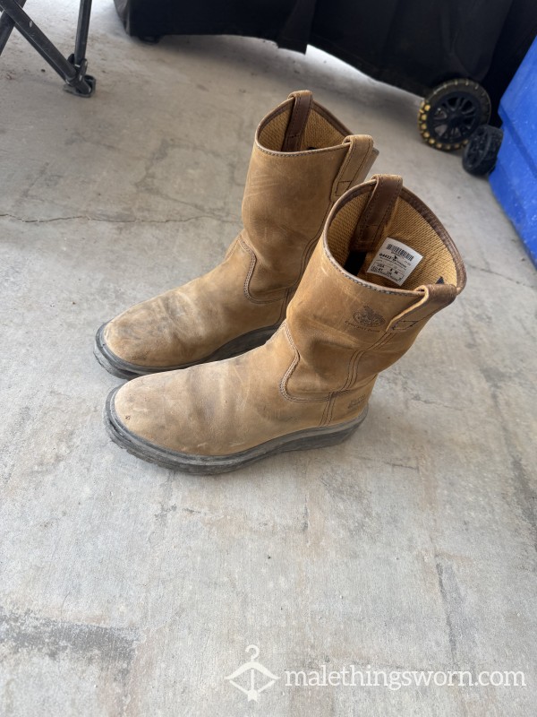 Worn Georgia Work Boots