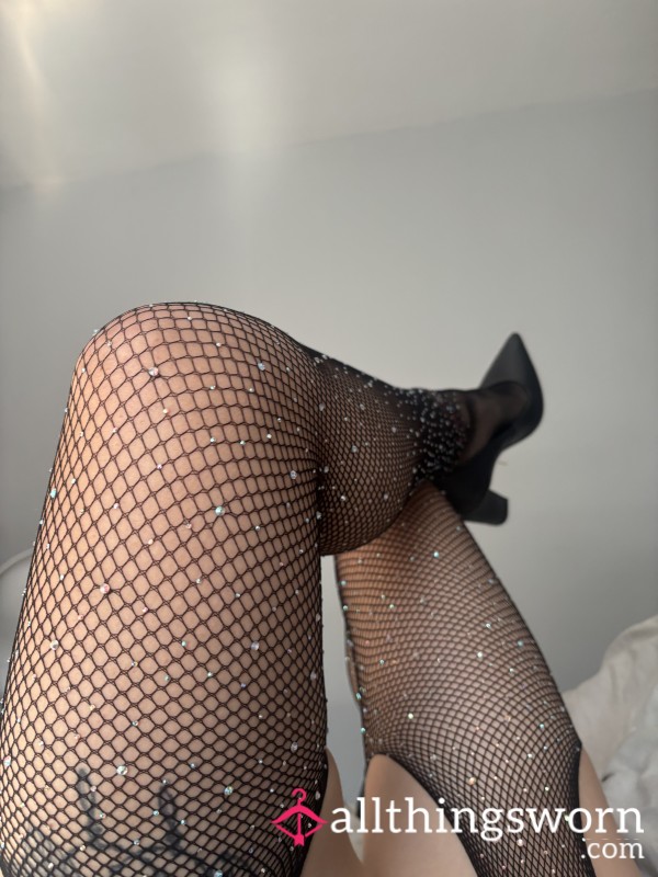 ✨ WORN GLITTERY TIGHTS — Sparkle While I Tease You ✨