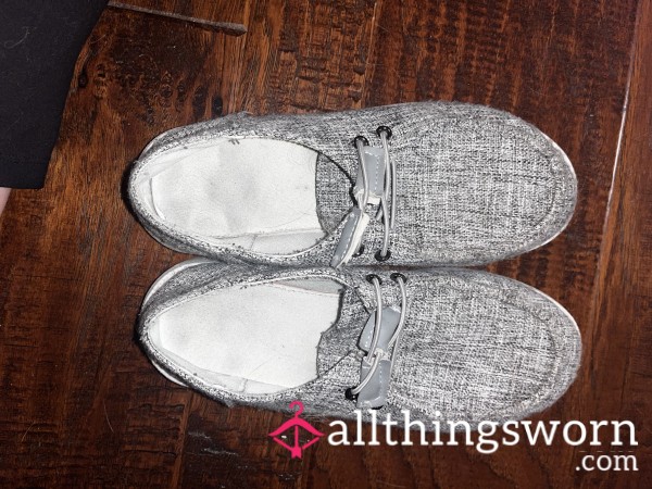 Worn Gray Hey Dudes With Real Life Wear