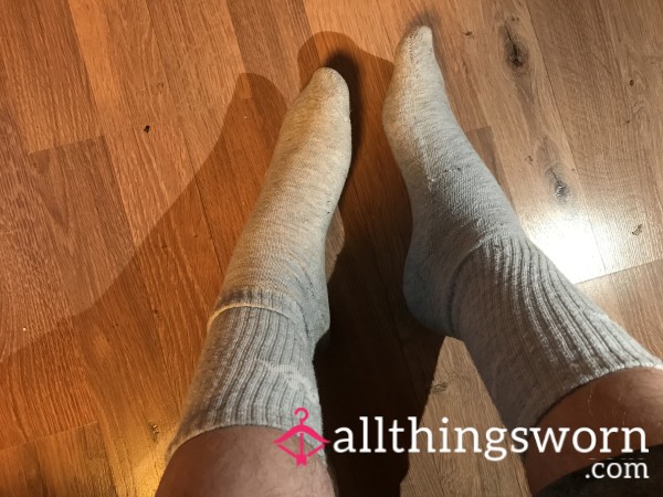 Worn Gray Socks For 3 Days