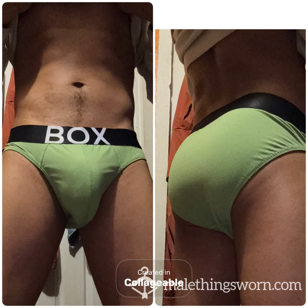 Worn Green Box Briefs