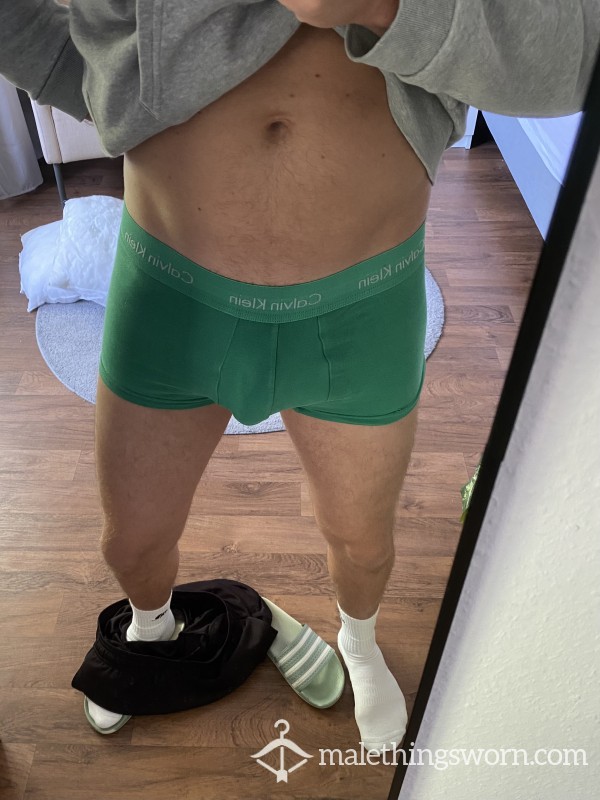 Worn Green Boxers After Gym