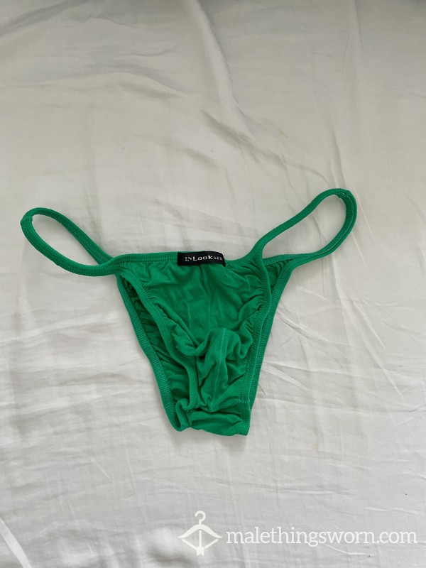 Worn Green Thong/brief