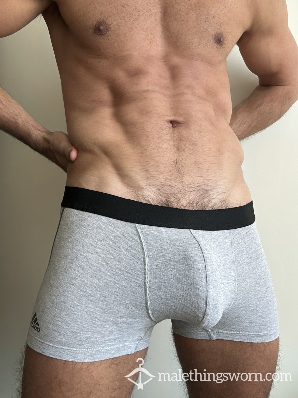 Worn Grey Adidas Tight Boxers M