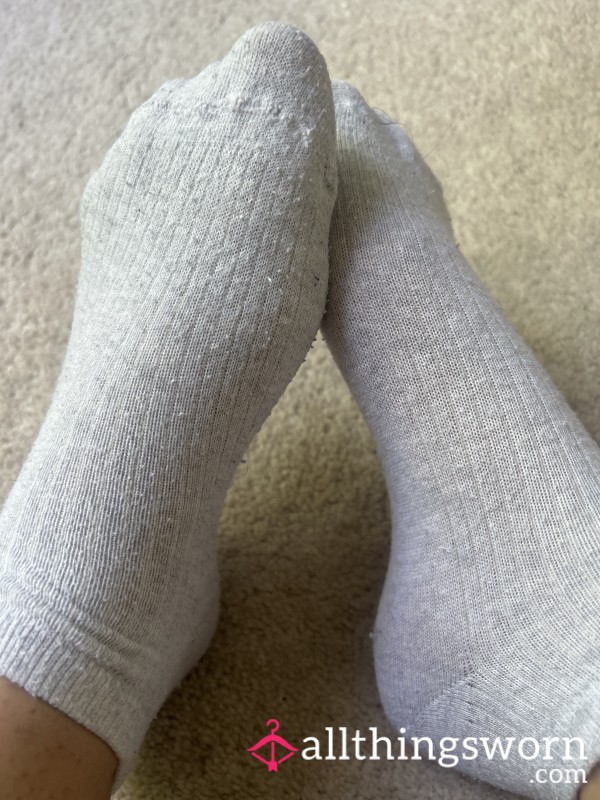 Worn Grey Socks😍
