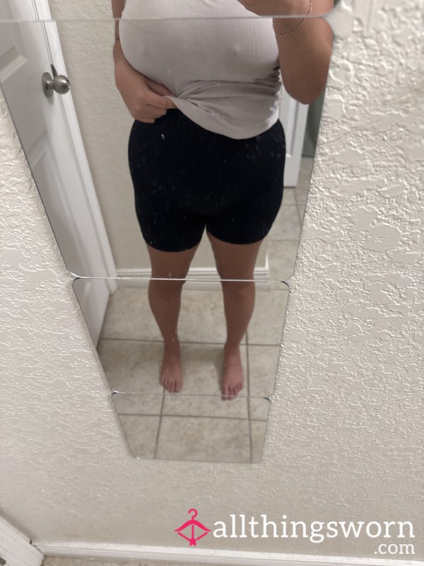 Worn Gym Shorts - No Panties On