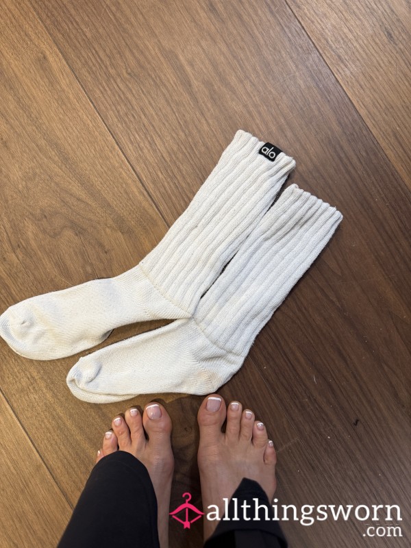 Worn Gym Socks. Extra Sweaty. Spray Tan Stained.